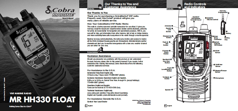 Cobra_MR_HH330_Manual操作说明书手册