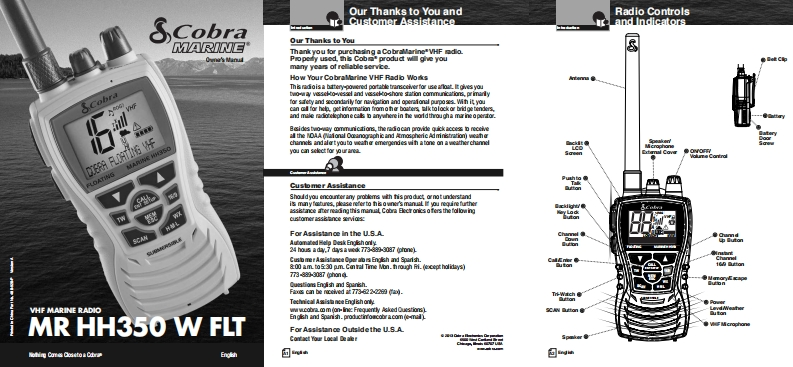 Cobra_MR_HH350_Manual操作说明书手册