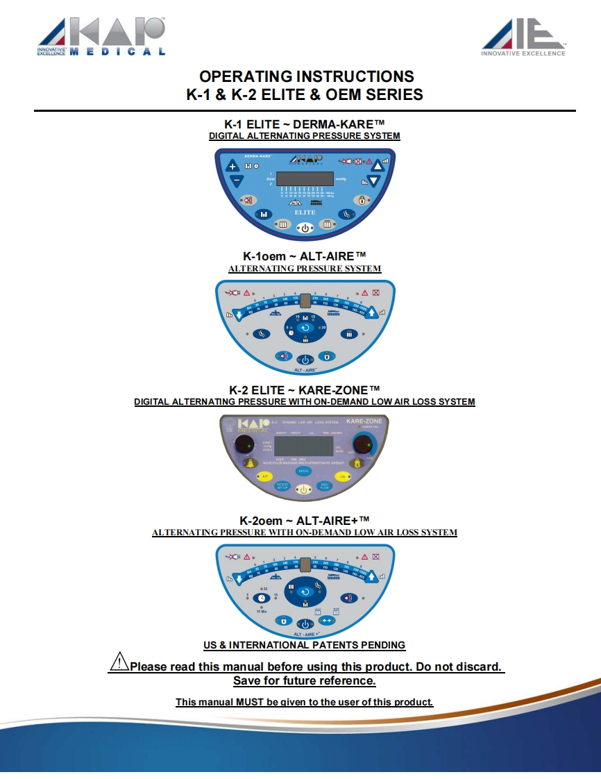 Comfort-II-K2oem-操作说明书手册