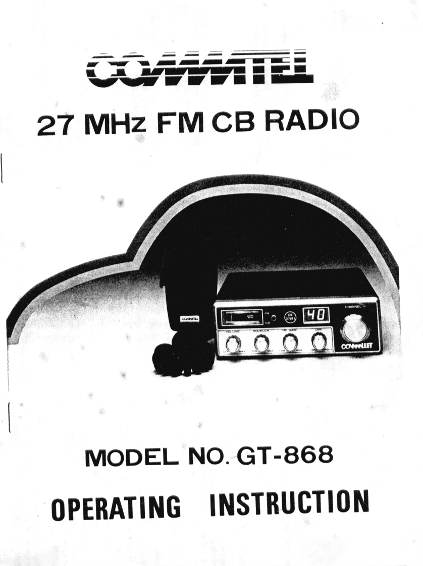 Commtel_GT-868_Manual操作说明书手册