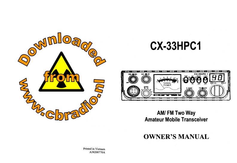 Connex_CX-33HPC1_ENG操作说明书手册
