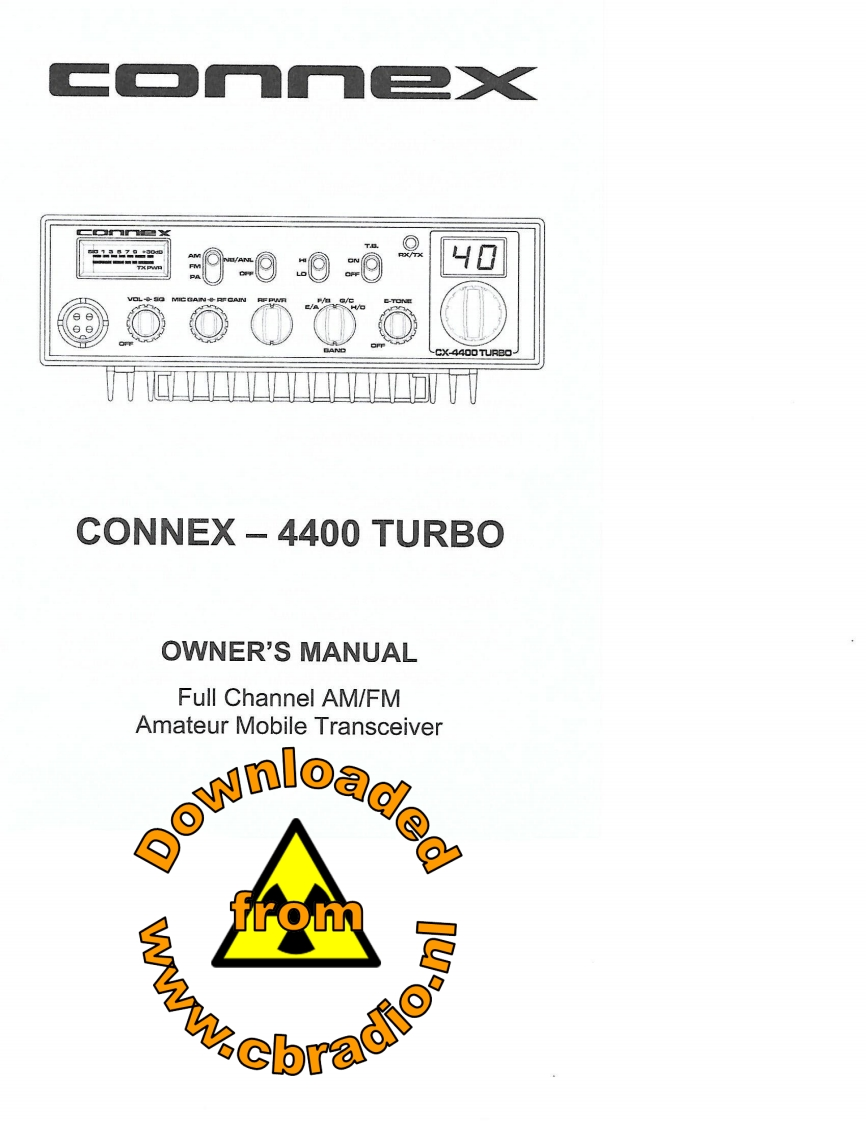 Connex_CX-4400_Turbo_ENG操作说明书手册