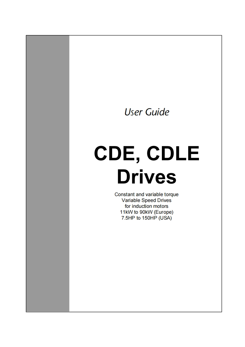 Control-Techniques-CDE-CDLE-VFS-Drives-操作说明书手册