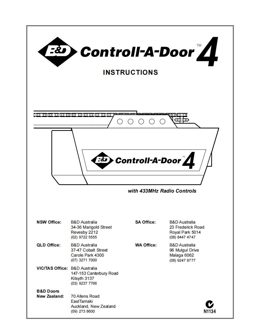 Controll-A-Door-4-操作说明书手册
