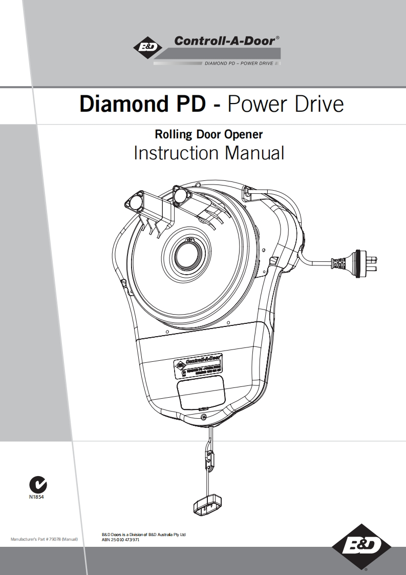 Controll-A-Door-PD-Power-Drive-操作说明书手册