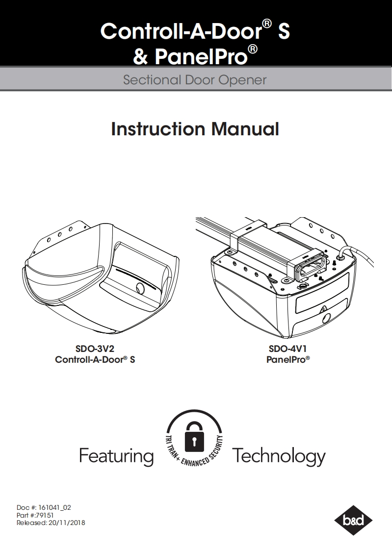Controll-A-Door-S-Panel-Pro-操作说明书手册