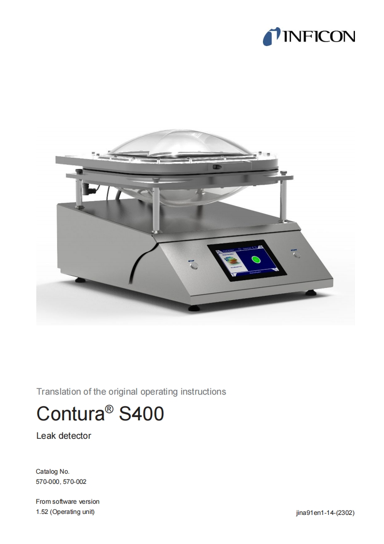 Contura®S400-操作说明书手册-jina91en1-14-(2302)