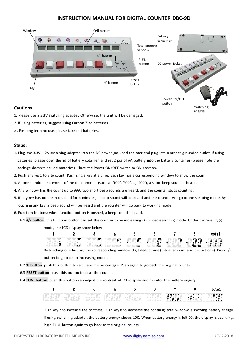 CounterDBC-9D(操作说明书手册)－V2