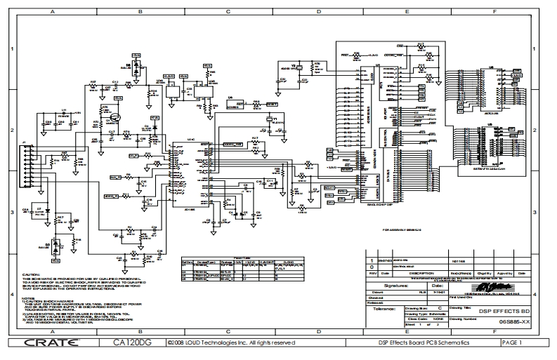 Crate_CA120DG_DSP_Effects_(06S885)_Schematic电器原理图s