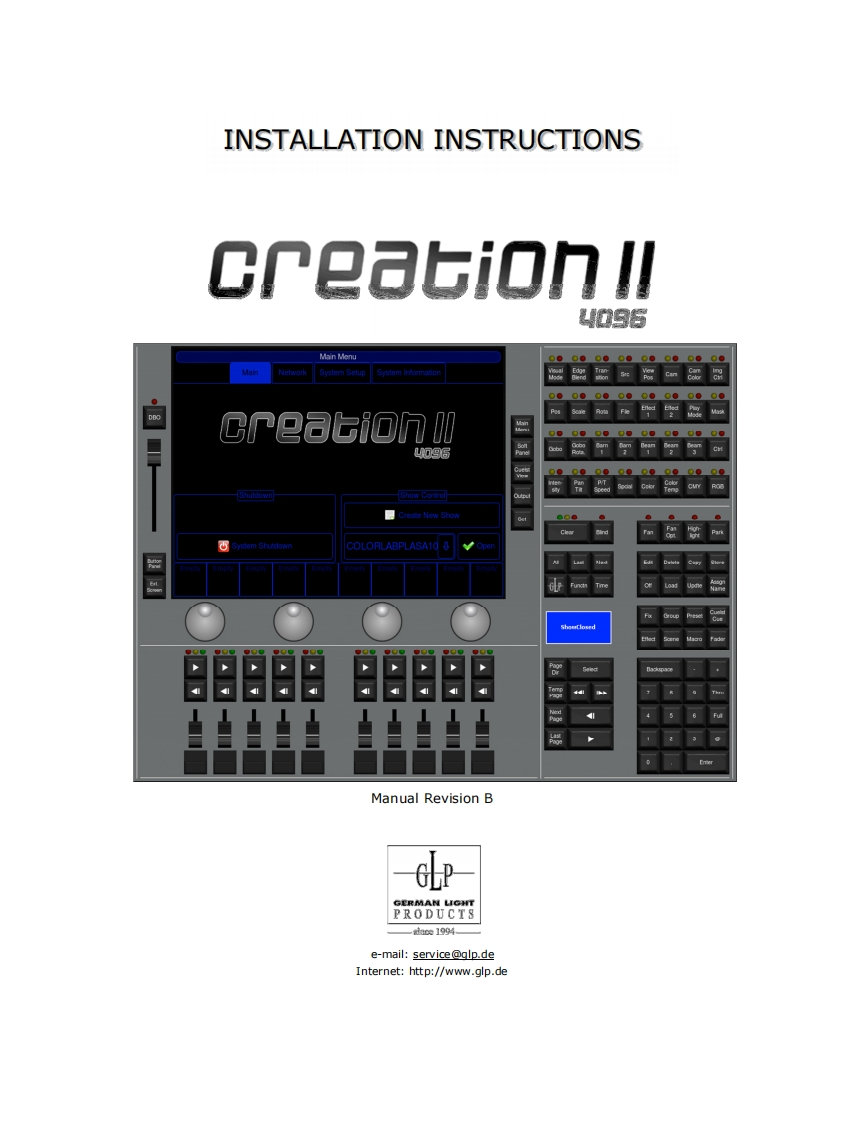 CreationII-OnPC-Installation-使用说明书手册-RevB