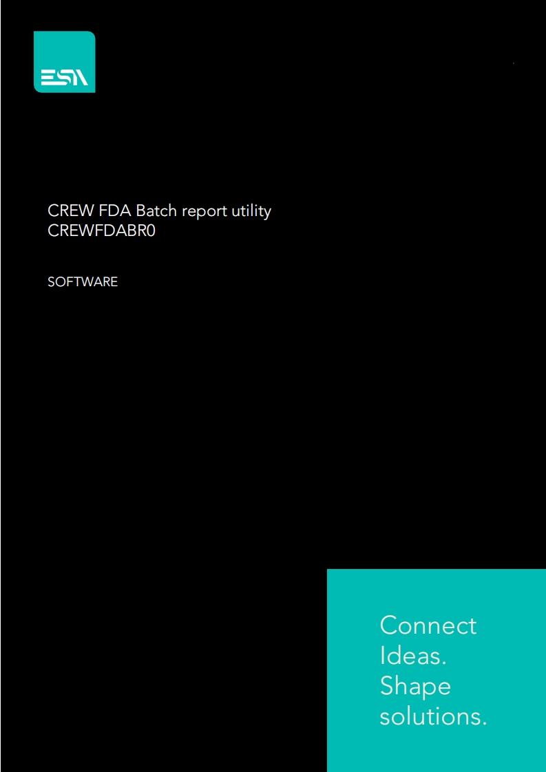 Crew-FDA-Batch-report-User-操作说明书手册-1.0