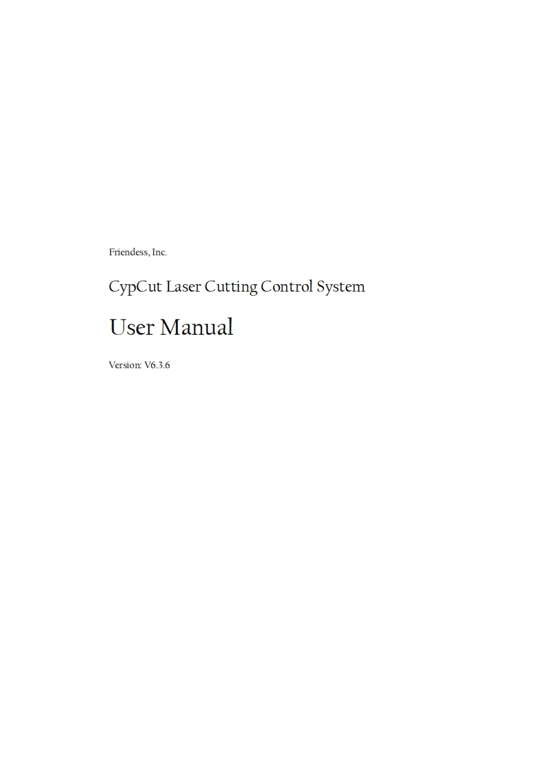 CypCut-User-Manual-V6.3.61操作说明书手册