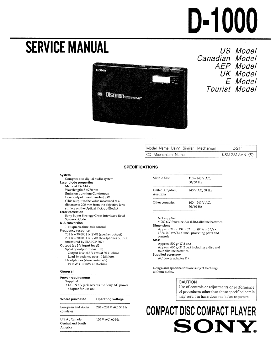 D-1000-service-manual维修手册
