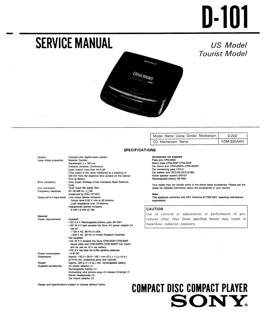 D-101-service-manual维修手册