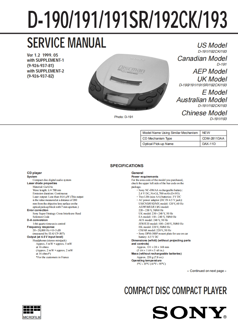 D-190-193-service-manual维修手册