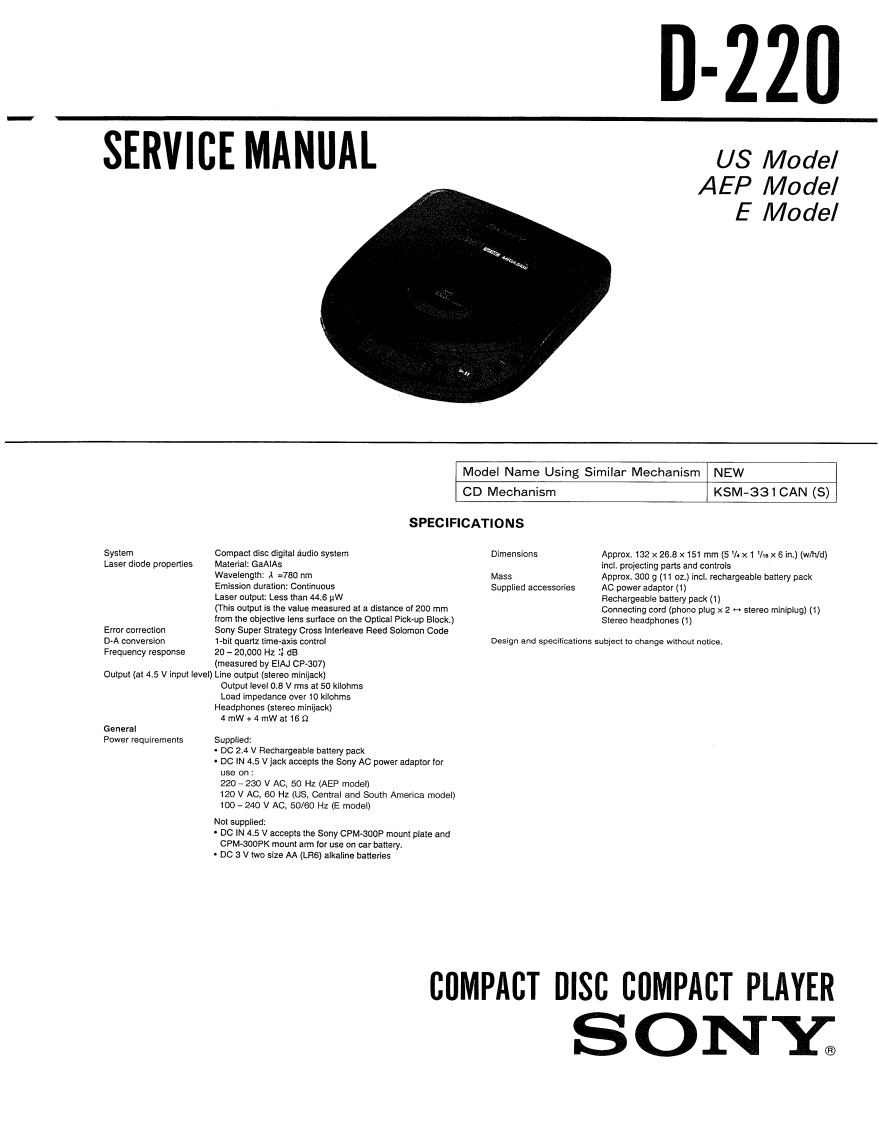 D-220-service-manual维修手册