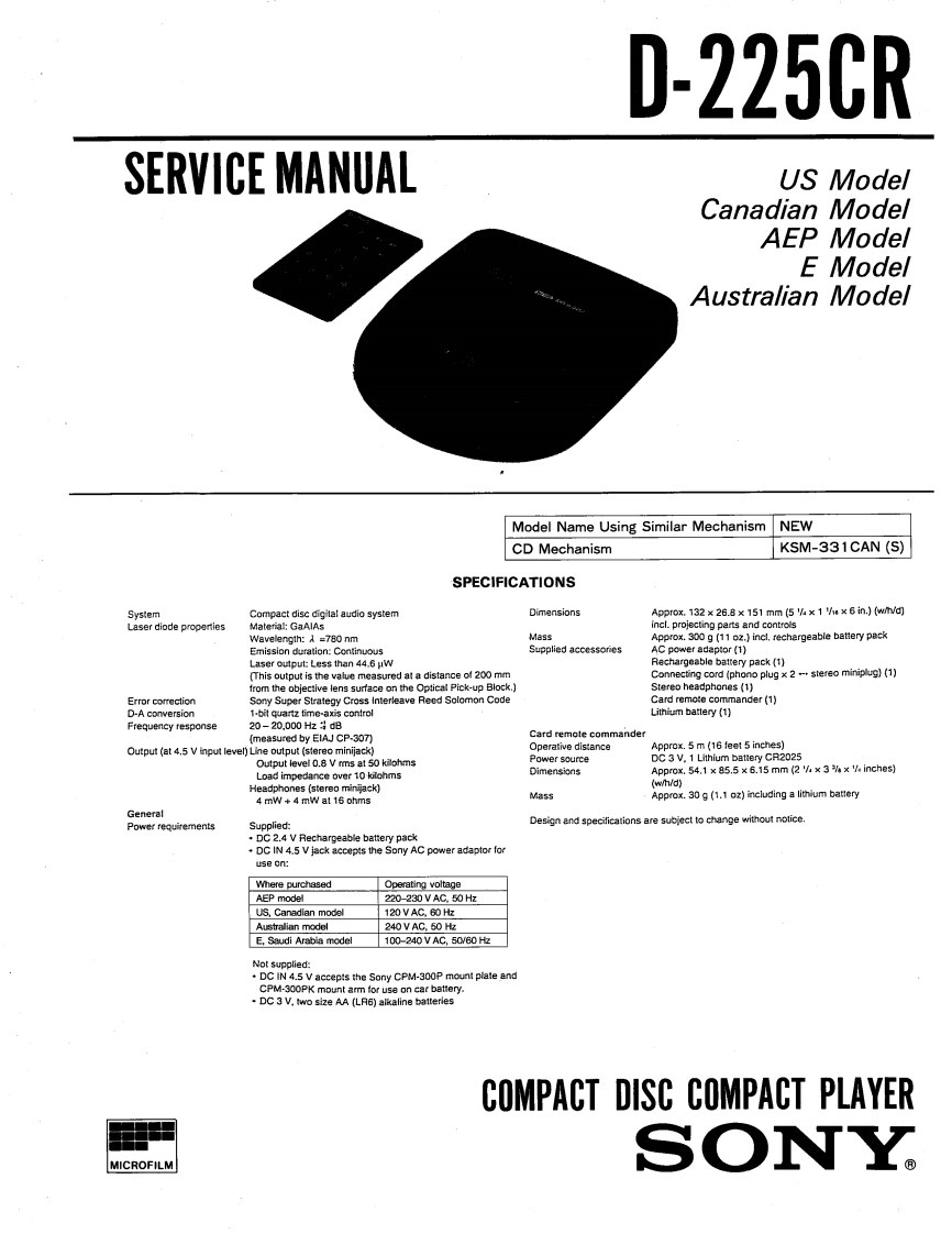 D-225CR-service-manual维修手册