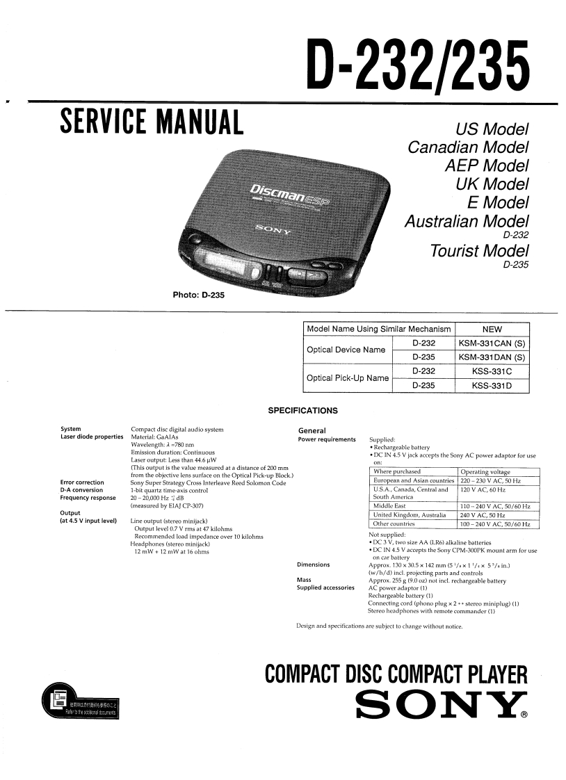 D-232_235-service-manual维修手册