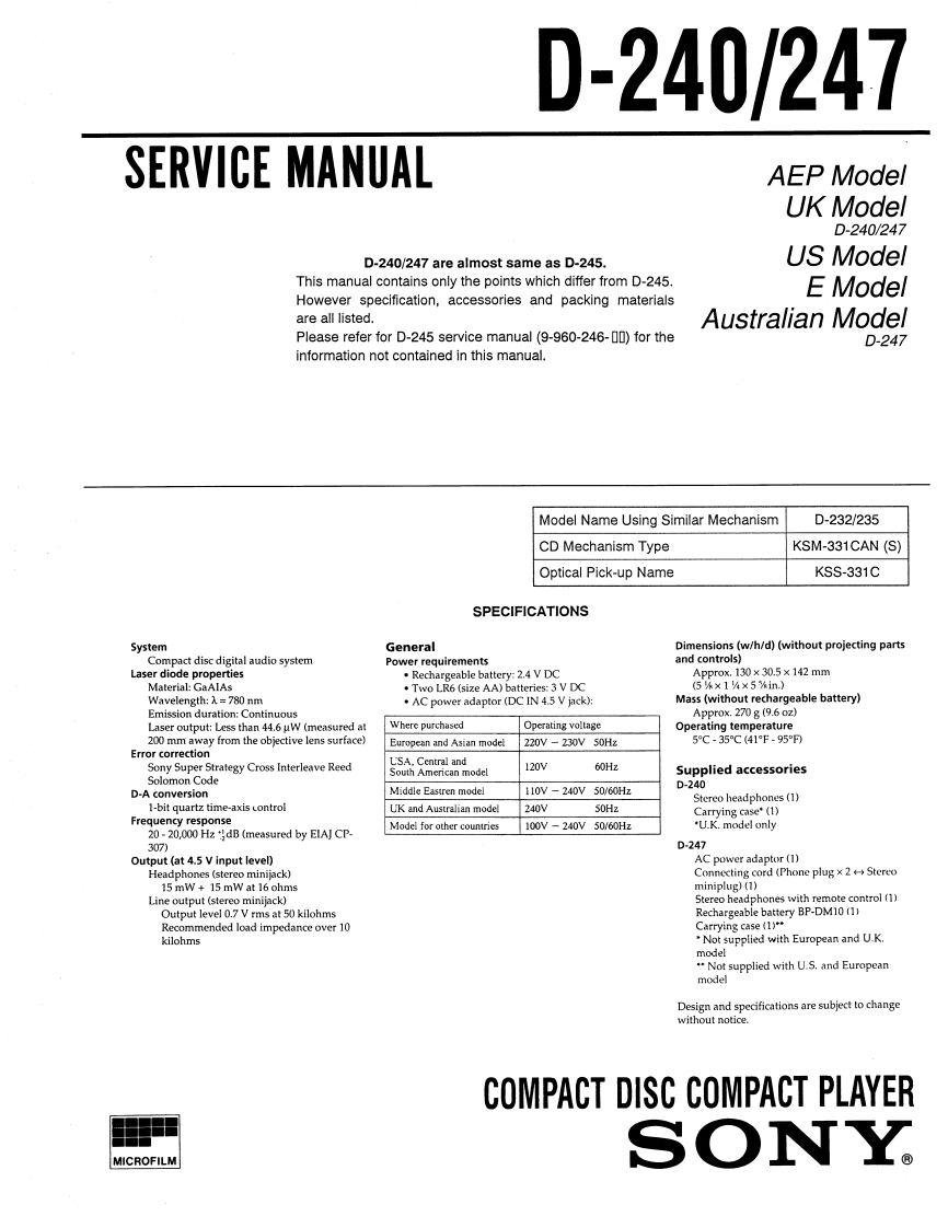 D-240_247-service-manual维修手册