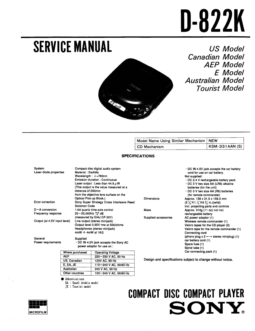 D-822K-service-manual维修手册