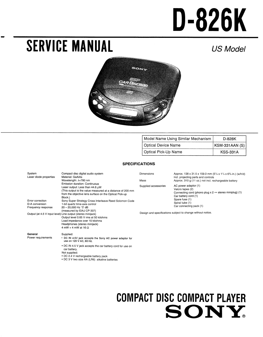 D-826K-service-manual维修手册