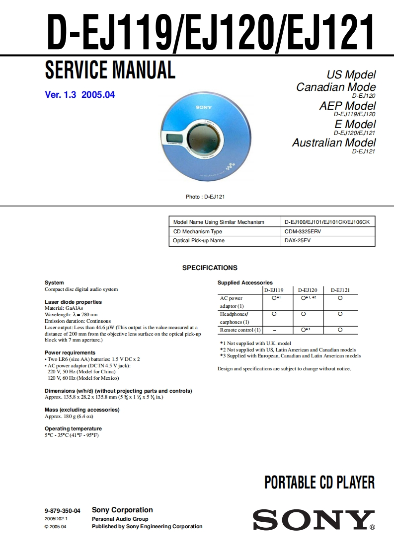 D-EJ119_EJ120_EJ121-service-manual维修手册