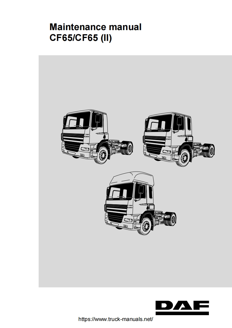 DAF-CF65-Maintenance-Manual维修操作说明书手册