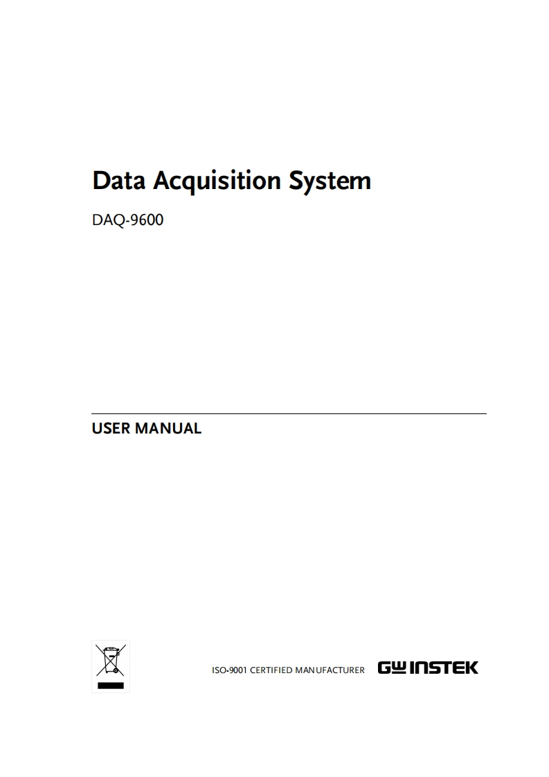 DAQ-9600_使用说明书手册_EN