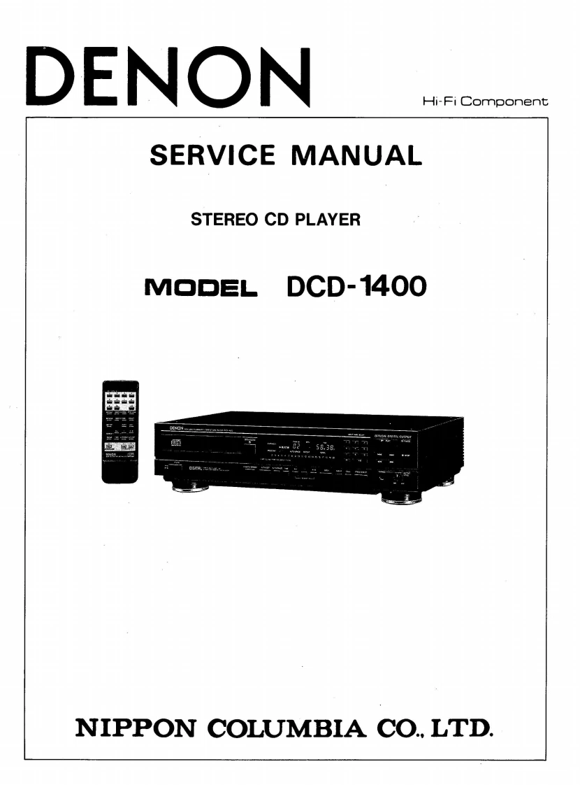 DCD-1400-Service-Manual维修操作说明书手册