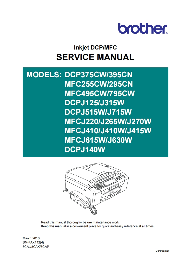 DCP-195C_SERVICE-MANUAL维修维护手册