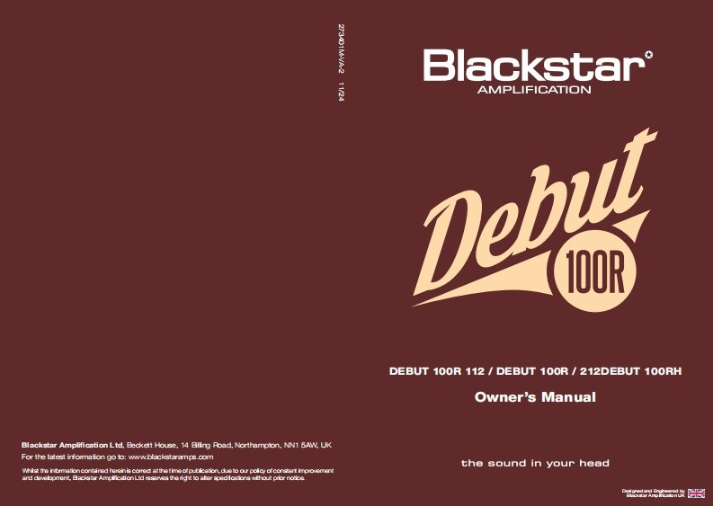 DEBUT-100R-操作说明书手册