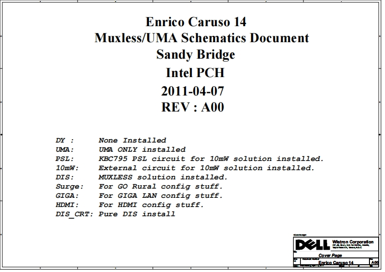 DELL-N4050笔记本电器原理图