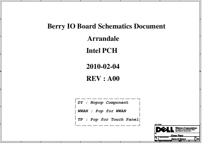 DELL-N5010---WISTRON-Berry-INTEL-IO-Board---REV-A00笔记本电器原理图