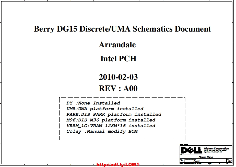 DELL-N5010-Berry_INTEL_Discrete_UMA(09909-1-4HH01)笔记本电器原理图