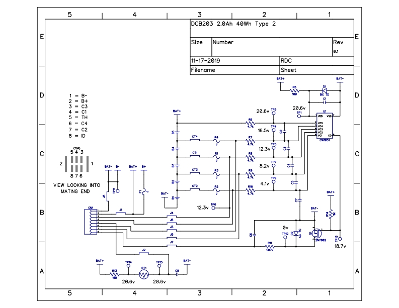 DEWAIL得伟DCB203Type2充电器电器原理图纸