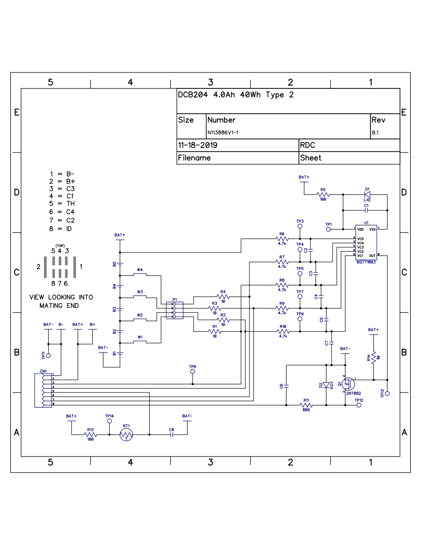 DEWAIL得伟DCB204Type2充电器电器原理图纸