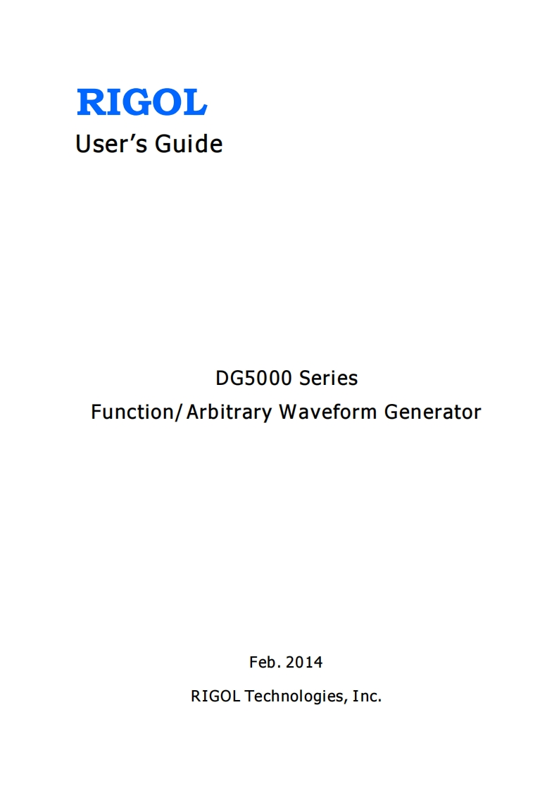 DG5000_操作指南手册_EN