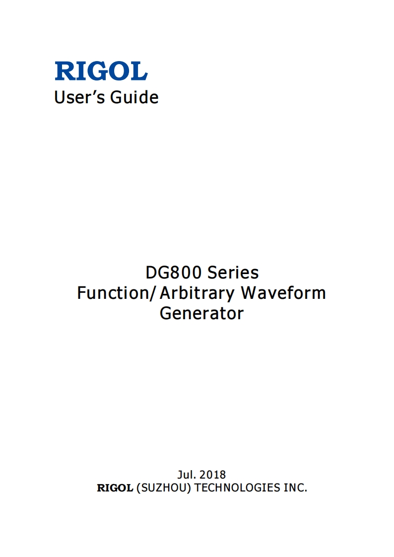 DG800-UserGuide操作说明书手册-EN