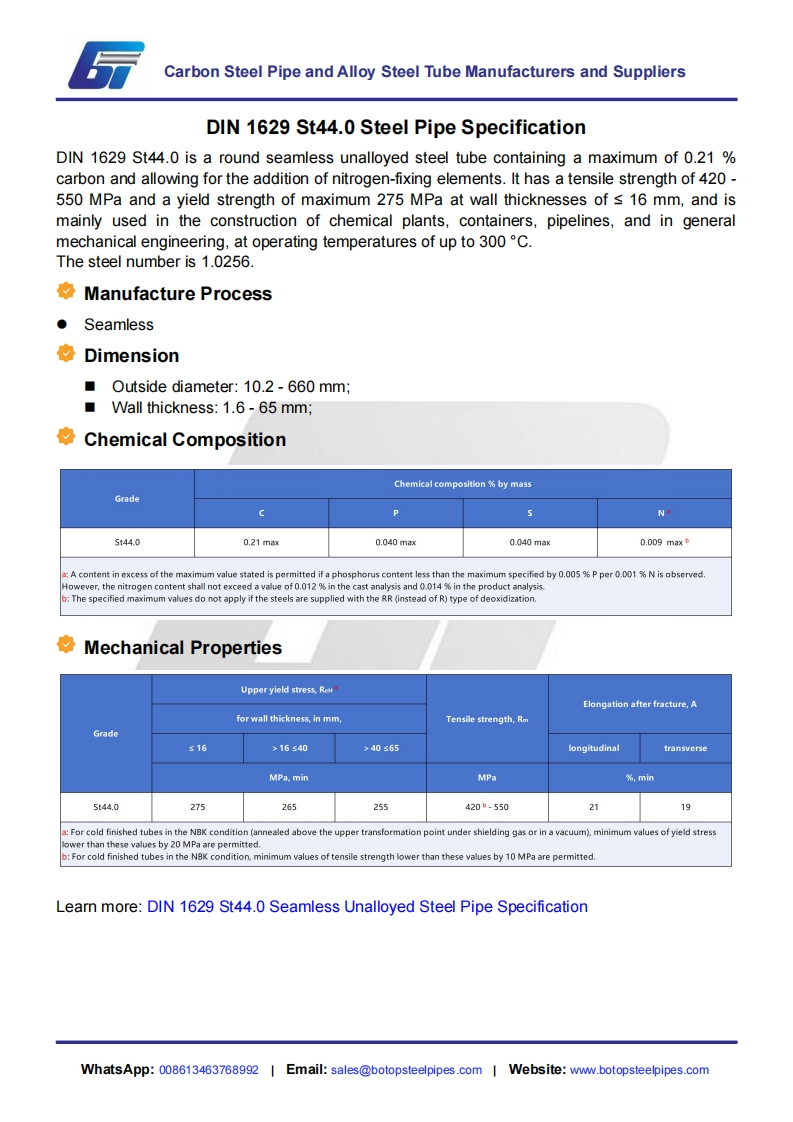 DIN-1629-St44.0-Steel-Pipe-Specification