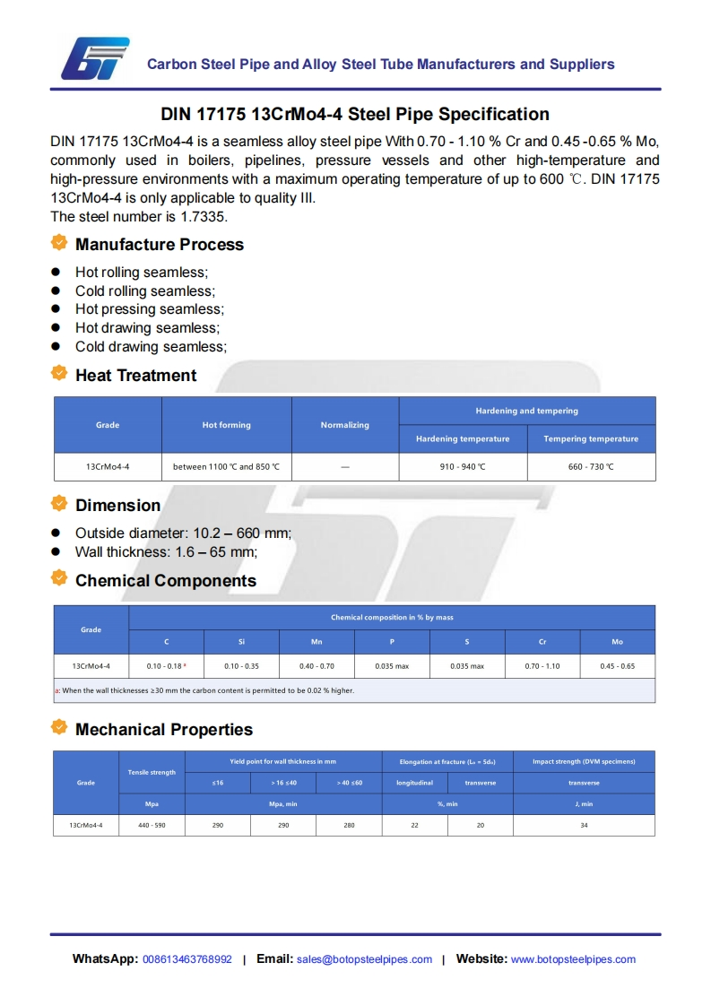 DIN-17175-13CrMo4-4-Steel-Pipe-Specification