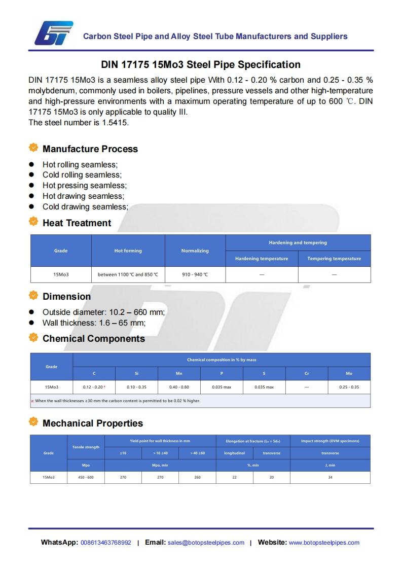 DIN-17175-15Mo3-Steel-Pipe-Specification