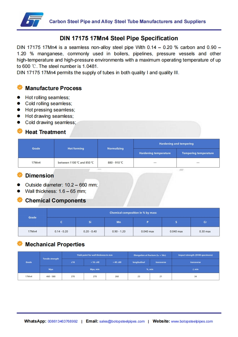 DIN-17175-17Mn4-Steel-Pipe-Specification