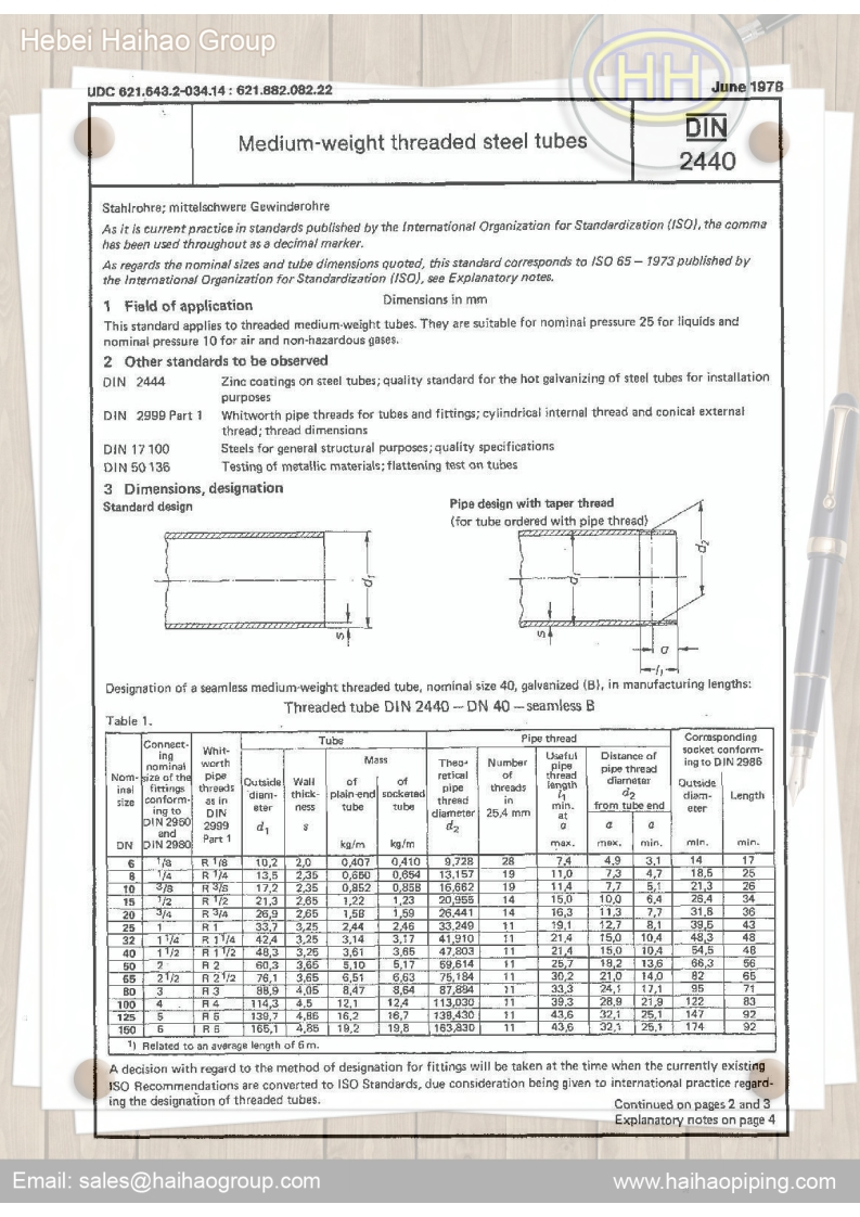 DIN-2440-Medium-weight-threaded-steel-tubes