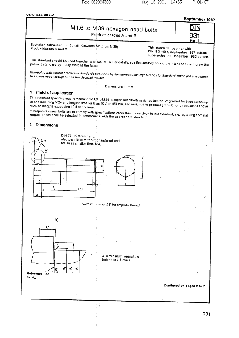 DIN-931-PART-1最新标准规范新质力文库 - 聚焦新质生产力发展的数字化知识库_行业洞察 / 理论成果 / 实践指南免费下载新质力文库
