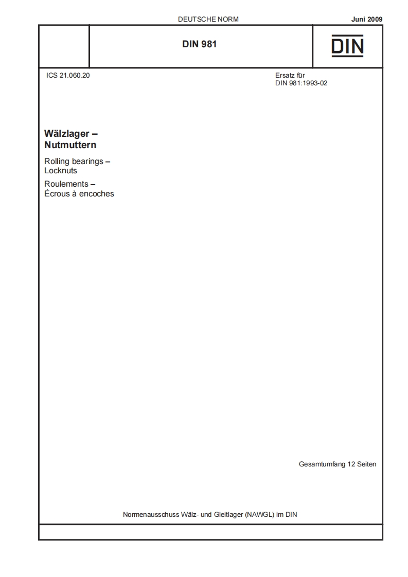 DIN-981标准规范