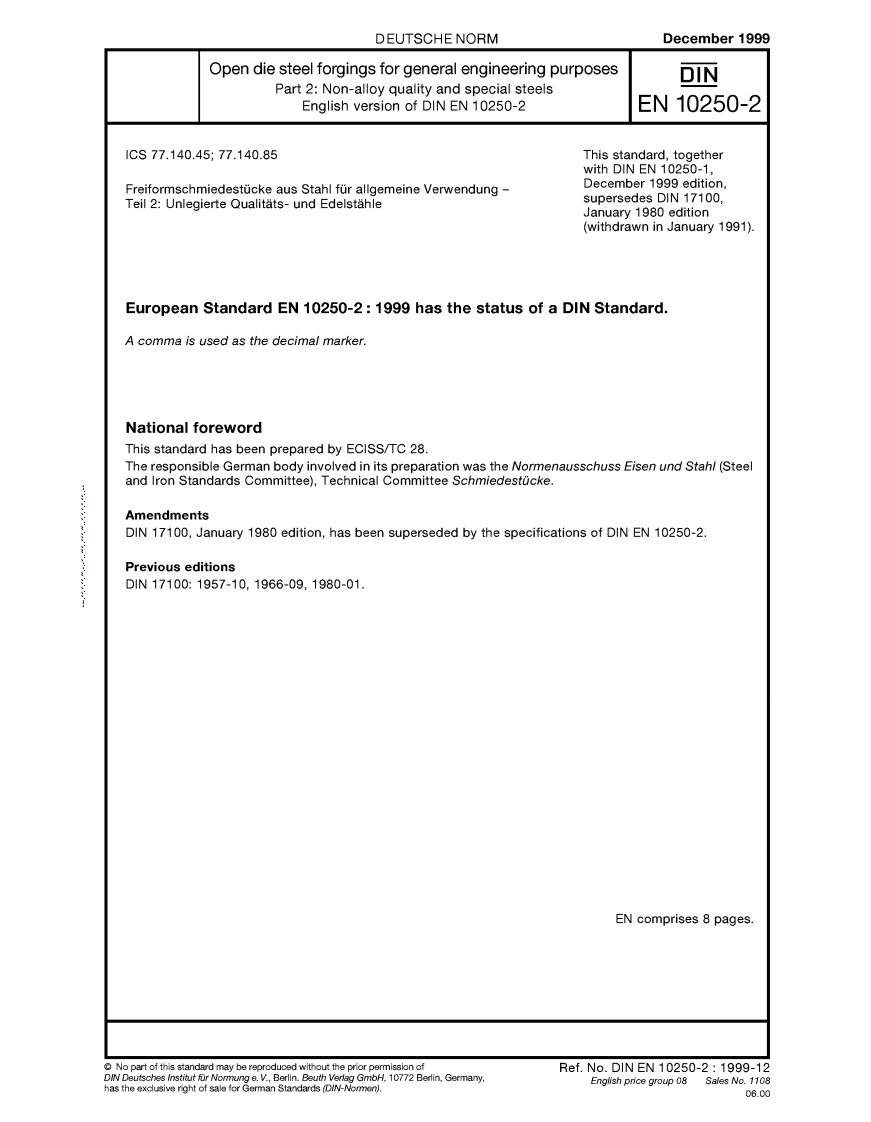 DINEN10250-2-199__9Enlish参考标准规范