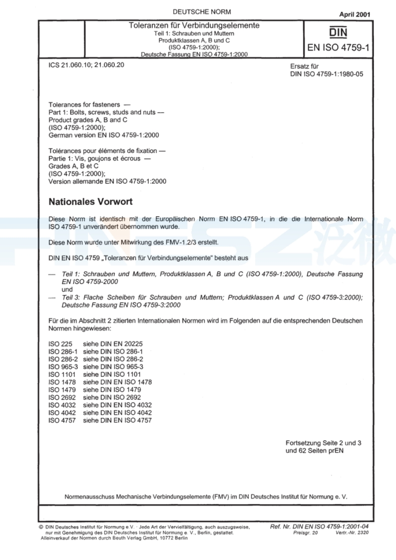 DINENISO4759-1