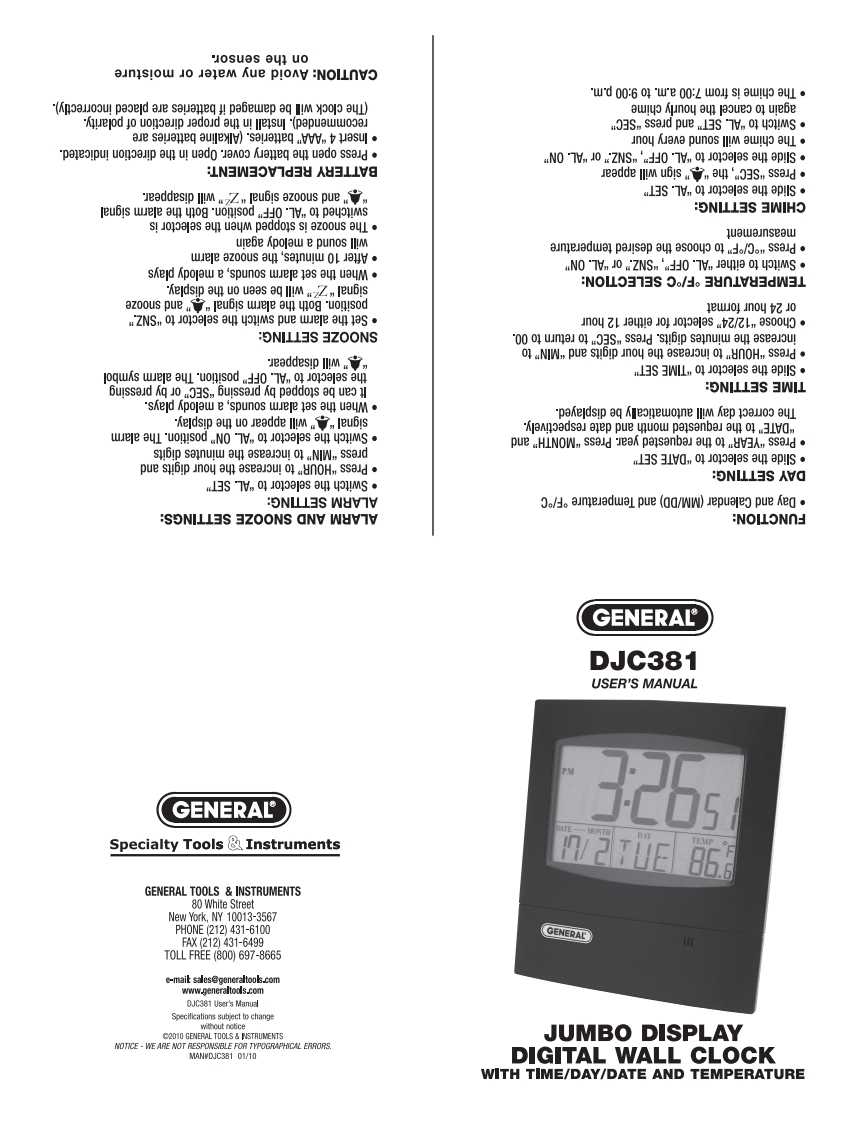 DJC381_使用者说明书手册