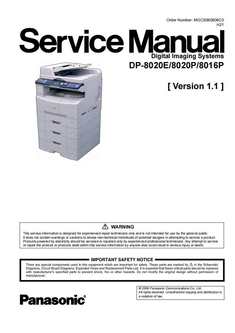 DP-8020P-PM_SERVICE-MANUAL维修维护手册