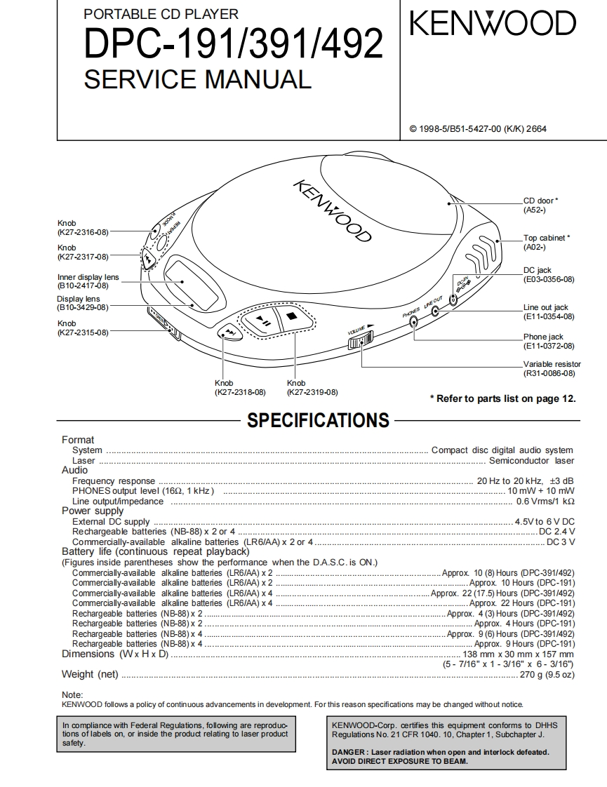 DPC-191_391_492-service-manual维修手册